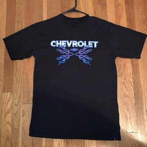 Chevrolet Flame Logo Black T Shirt M